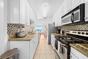 Microwave, oven, stovetop, dishwasher