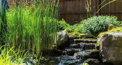 Charming 3-bedroom house with premier back yard space and koi pond