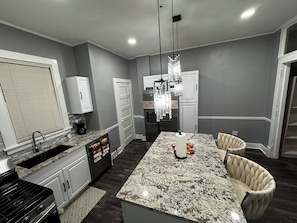Microwave, oven, stovetop, dishwasher