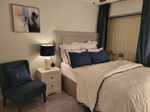 1 bedroom, iron/ironing board, bed sheets