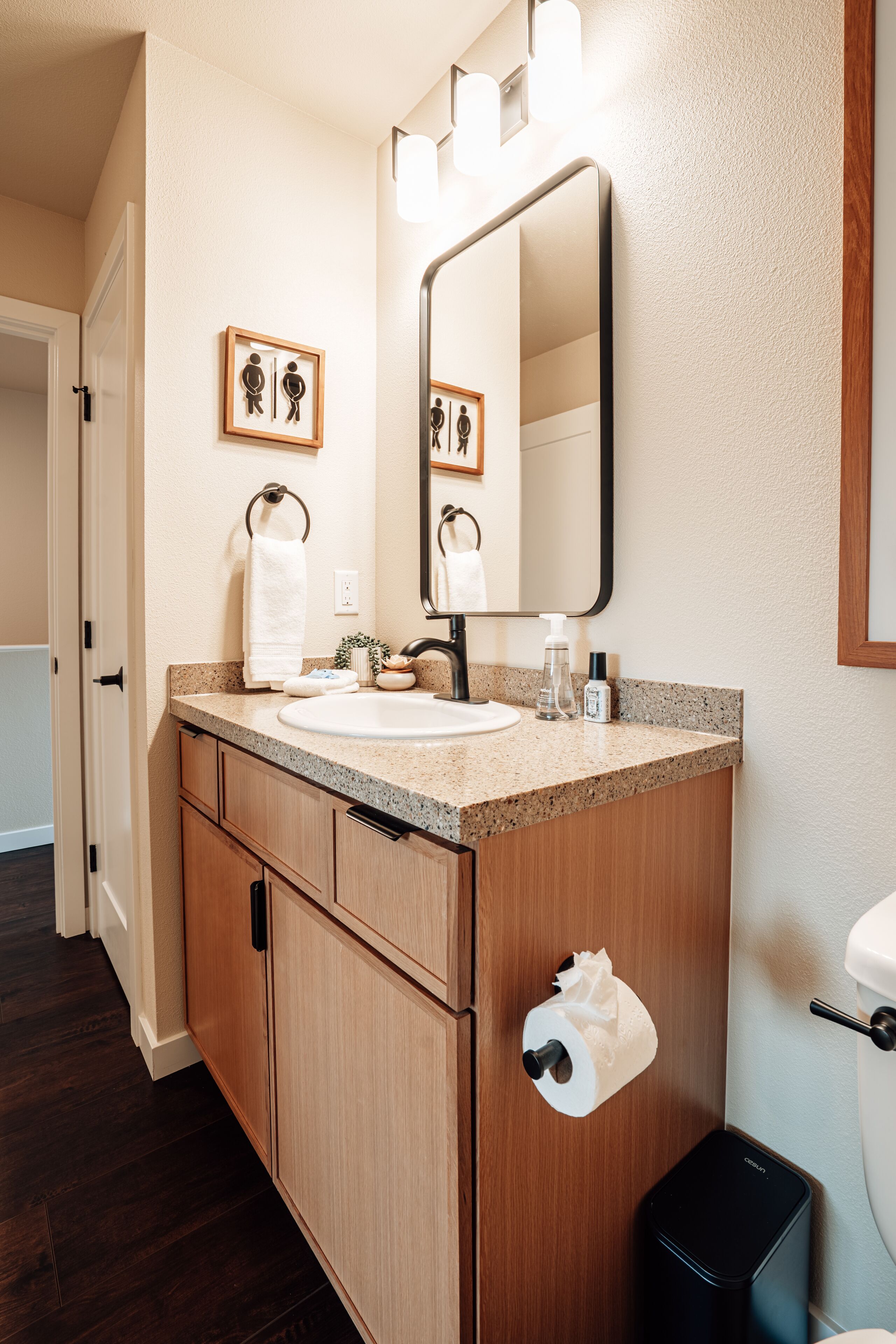 Secador de pelo, toallas, jabón, shampoo