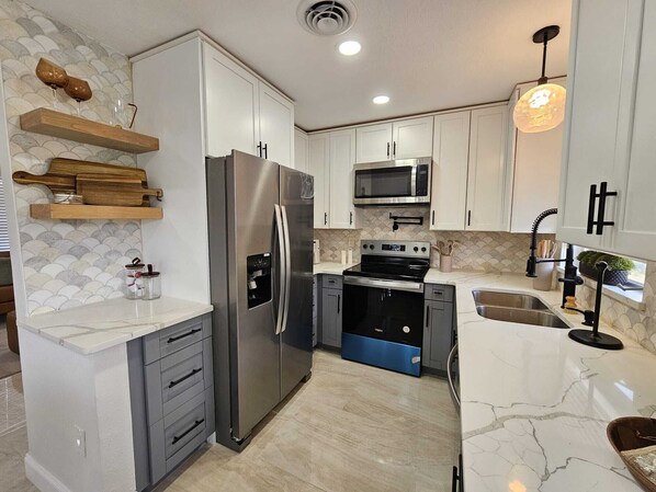 Microwave, oven, stovetop, dishwasher