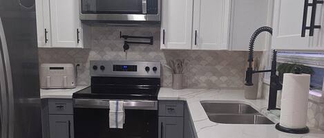 Microwave, oven, stovetop, dishwasher