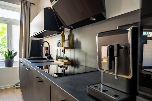 Microwave, oven, stovetop, dishwasher