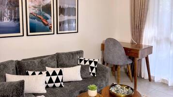 Apartament Comfort, vistes a la ciutat | Sala d'estar