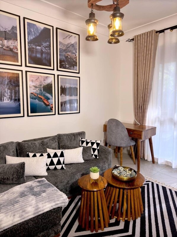 Comfort-Apartment, Stadtblick | Wohnbereich