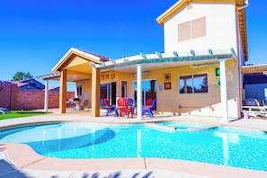 Outdoor pool, a heated pool