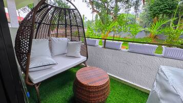 Comfort appartement, uitzicht op stad | Terras