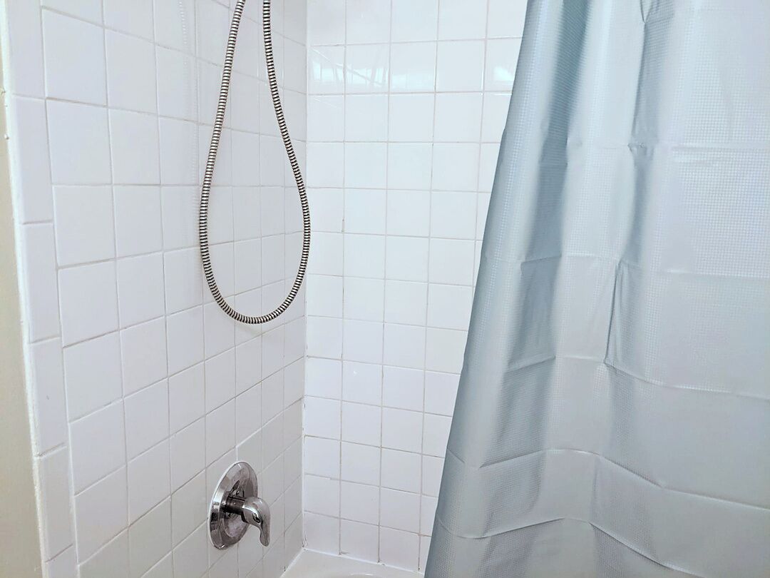 Hair dryer, towels, toilet paper