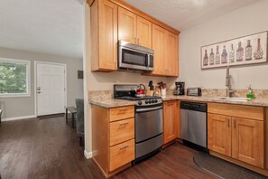 Microwave, oven, stovetop, dishwasher