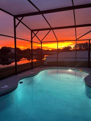 A heated pool