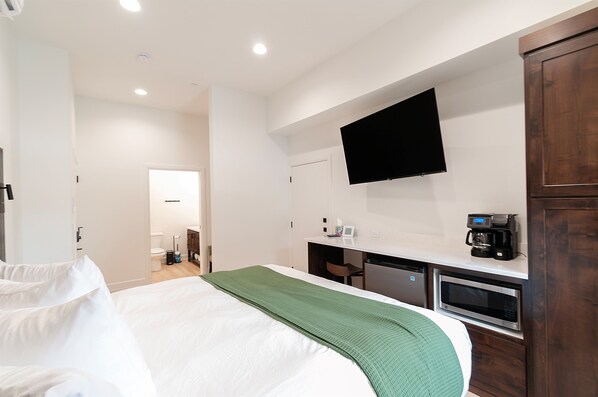 1 makuuhuone, työpöytä, ilmainen Wi-Fi, vuodevaatteet