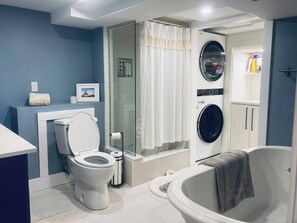 Towels, soap, toilet paper