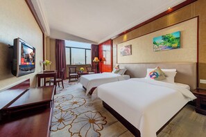 Standard Twin Room, City View | Minibar, desk, laptop workspace, blackout drapes