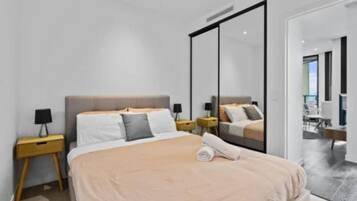 2 bedrooms, iron/ironing board, travel crib, WiFi