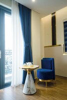 Senior Twin Room, Balcony, City View | Premium bedding, minibar, in-room safe, blackout drapes