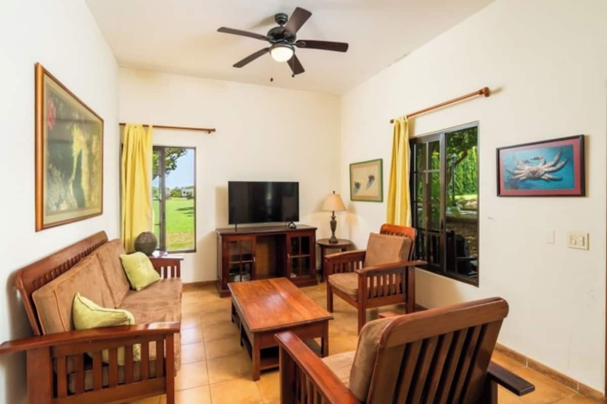 Premier House, 3 Bedrooms, Ocean View | Living room | 40-inch Smart TV with cable channels