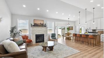 Smart TV y chimenea