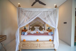 Villa, 2 soverom, privat basseng | Minibar, wi-fi (inkludert) og sengetøy