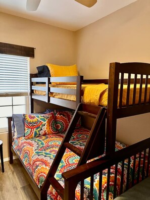 Desk, iron/ironing board, travel crib, WiFi