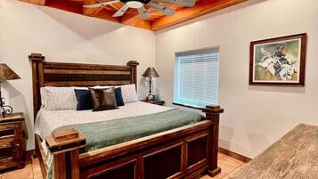 1 bedroom, desk, iron/ironing board, travel crib