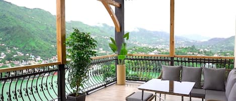 Blick vom Balkon