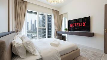 Deluxe Apartment, Balcony, Sea View | Premium bedding, memory foam beds, in-room safe, blackout drapes