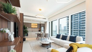 华丽公寓, 阳台, 海景 | 起居区 | 125-厘米纯平电视（配备数码频道）、Netflix、流媒体服务