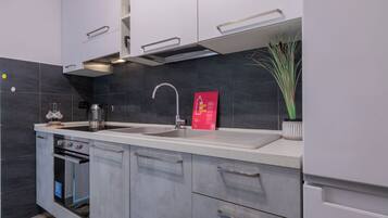 Apartemen, 1 kamar tidur | Dapur pribadi | Lemari es, oven, kompor, dan ketel listrik