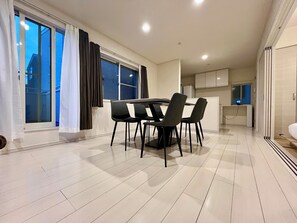 Luxury Villa, Balcony, City View | Living area | 75-inch LED TV with cable channels