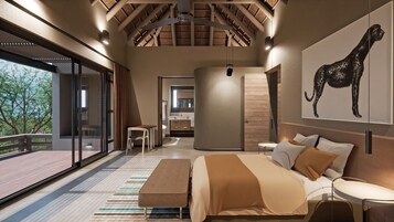 Riverbed Suite | 高档床上用品、迷你吧、客房内保险箱、遮光窗帘