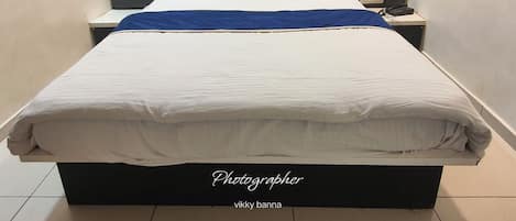 Egyptian cotton sheets, premium bedding, desk, laptop workspace