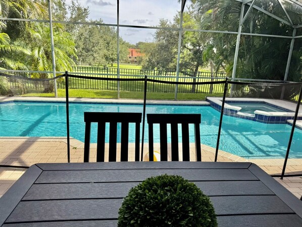 A heated pool