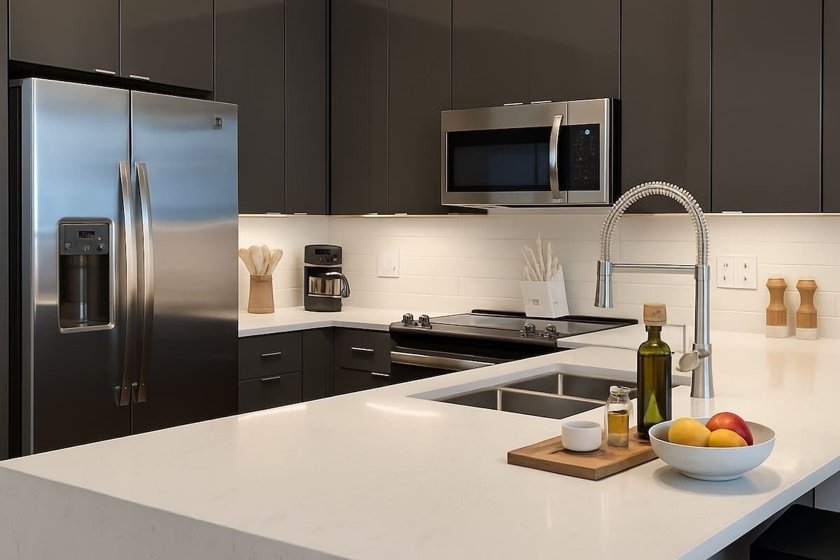 Micro-ondes, four, plaque de cuisson, lave-vaisselle