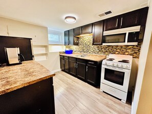 Microwave, oven, stovetop, paper towels