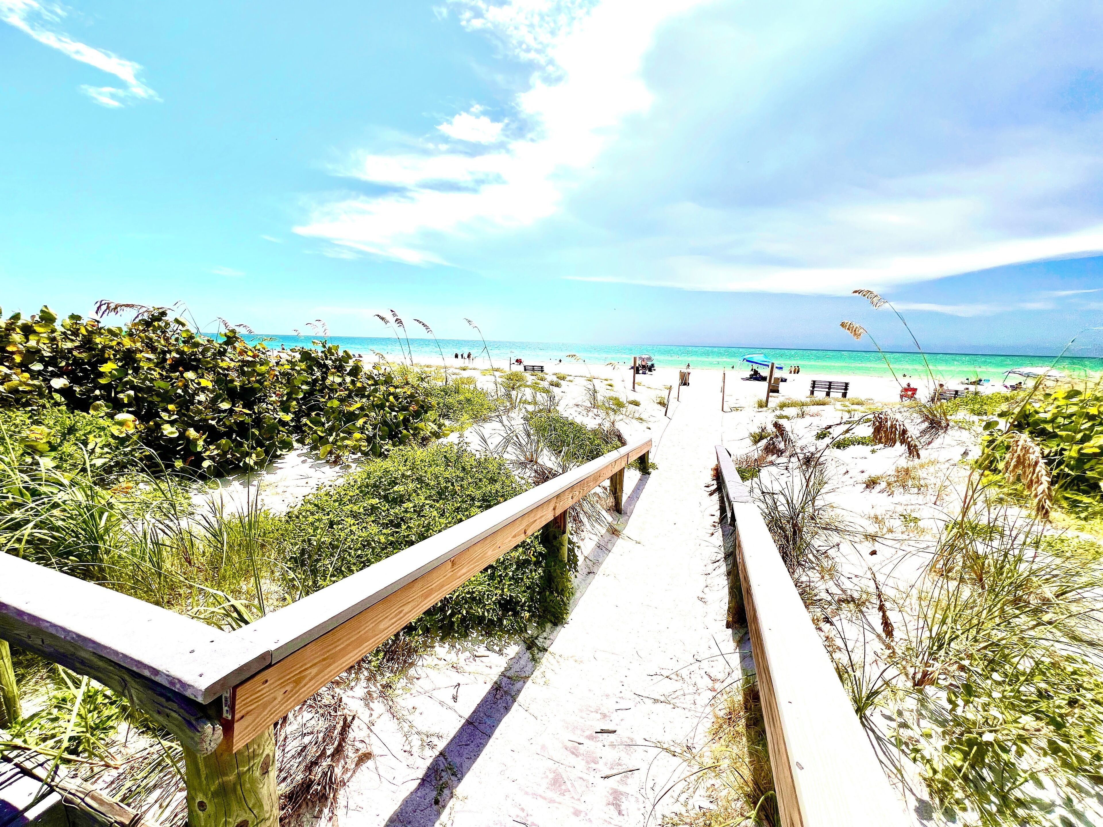 Sun loungers, beach towels