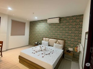 Premium Double Room, City View | Desk, laptop workspace, blackout drapes, soundproofing
