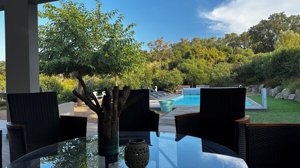 Outdoor pool, a heated pool