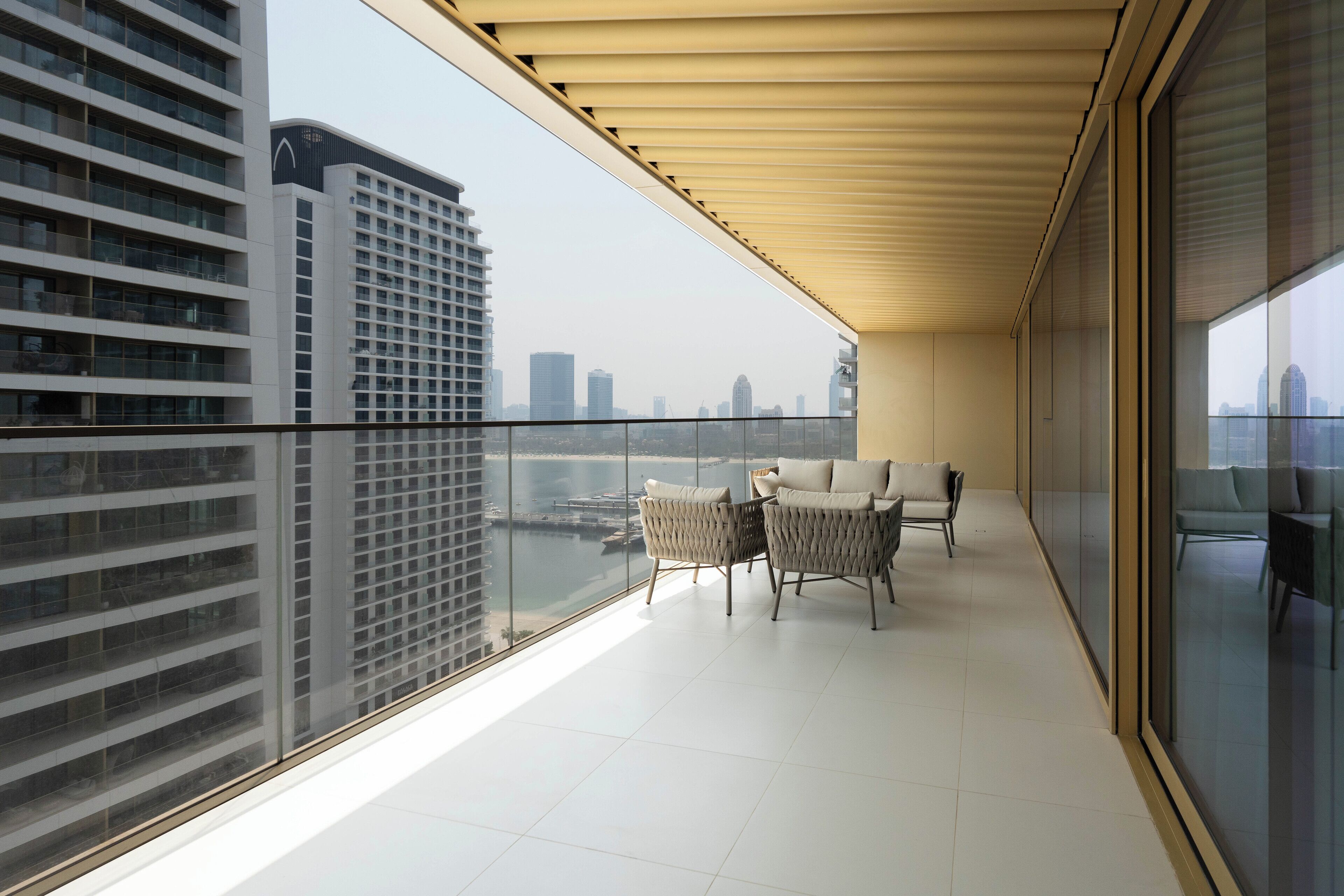 Departamento Deluxe, balcón, vista al mar | Balcón