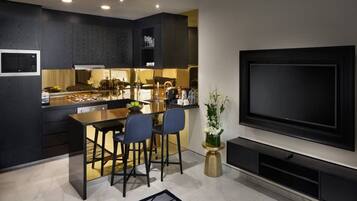 Microwave, oven, stovetop, dishwasher