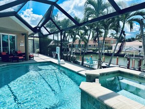 Outdoor pool, a heated pool
