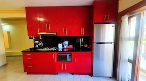 Fridge, microwave, stovetop, dishwasher