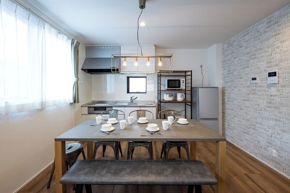 Aile House 2 - 4LDK, Non Smoking | Private kitchen | Fridge, microwave, stovetop, cookware/dishes/utensils