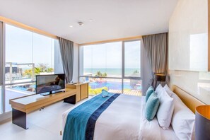 1 bedroom, iron/ironing board, internet, bed sheets - Ace of Hua Hin Resort - One Bedroom Ace Seaview Suite Private Pool (Cha-am)
