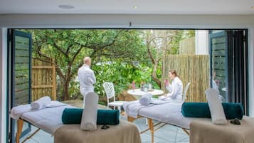 Hot tub, body treatments, body wraps, body scrubs, facials