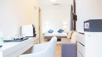 Familienzimmer | Zimmersafe, Verdunkelungsvorhänge, Bügeleisen/Bügelbrett