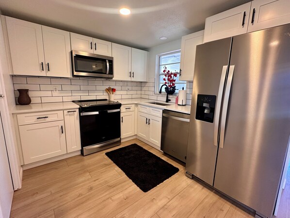 Microwave, oven, stovetop, dishwasher