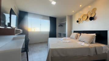 Classic Apartment, Beach View | Desk, laptop workspace, free WiFi