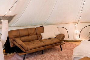 Living area - The Millstream Oasis | Fire Pit | Yurt (Fredericktown)