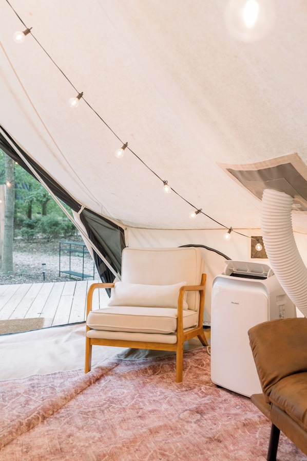 Interior - The Millstream Oasis | Fire Pit | Yurt (Fredericktown)